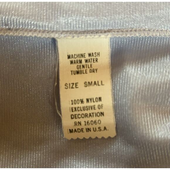 Vintage Diane Von Furstenberg Long Nightgown Small Light Blue Plunging Neckline - Picture 5 of 6